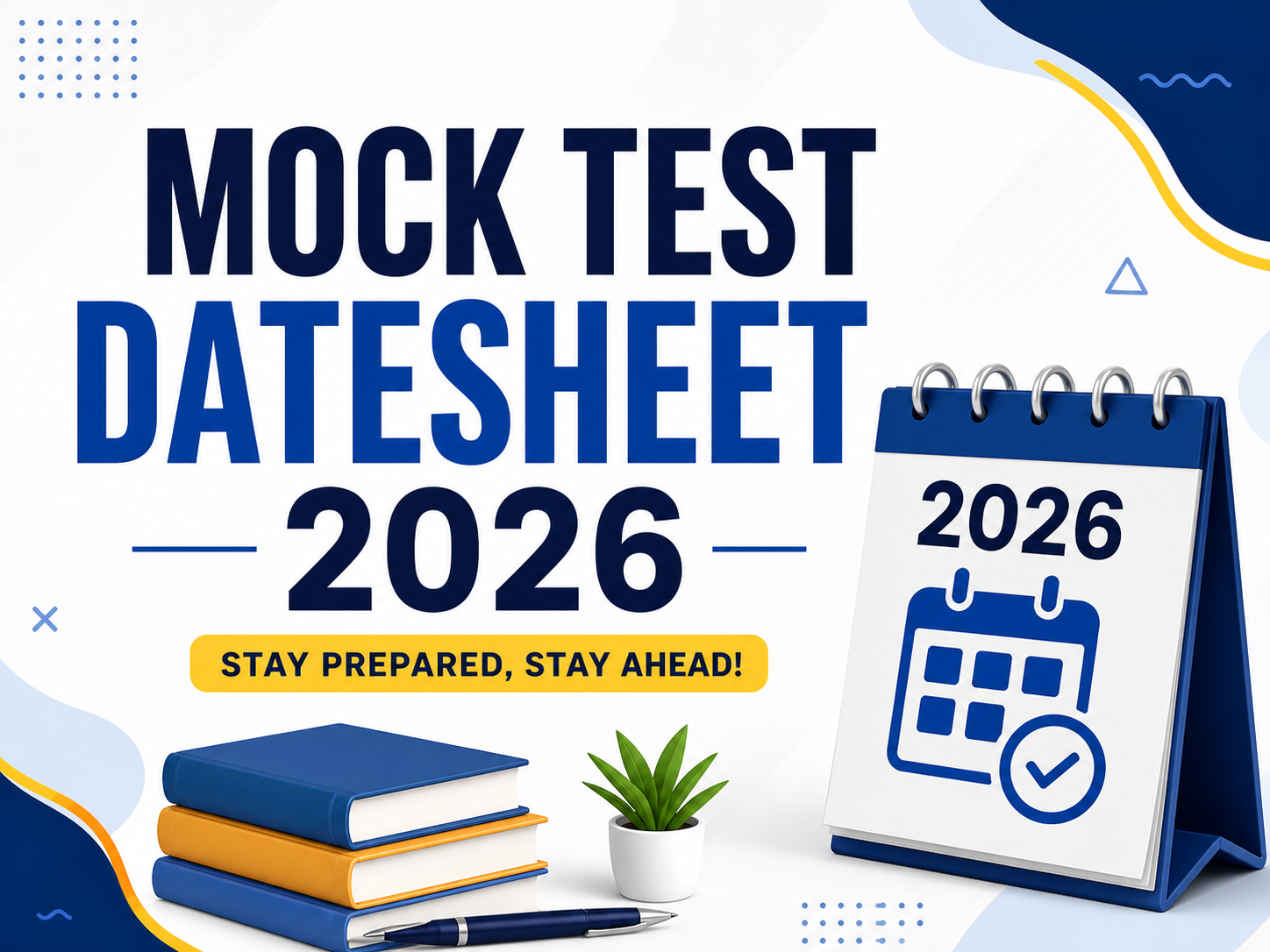 Mock Test Datesheet 2026